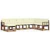 vidaXL Set de canapele de exterior 8 buc. Natural și Crem