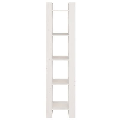 vidaXL Bibliotecă/Separator cameră, alb, 41x35x160 cm, lemn masiv pin