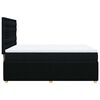vidaXL Pat box spring cu saltea, negru, 160x200 cm, textil