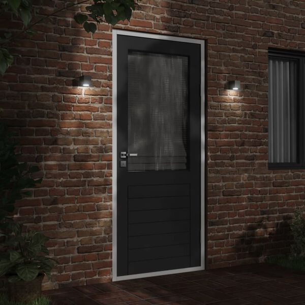 vidaXL Lampă exterioară de perete, negru, aluminiu turnat sub presiune