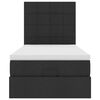 vidaXL Cadru de pat otoman cu saltea țesătură neagră 90x190cm