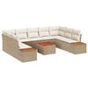 vidaXL Set de canapele pentru grădină 10 buc. Bej Rattan poli