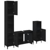 vidaXL Set de mobilier pentru baie 3 pcs Stejar negru Lemn compozit