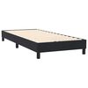 vidaXL Pat box spring cu saltea, negru, 100x220 cm, catifea