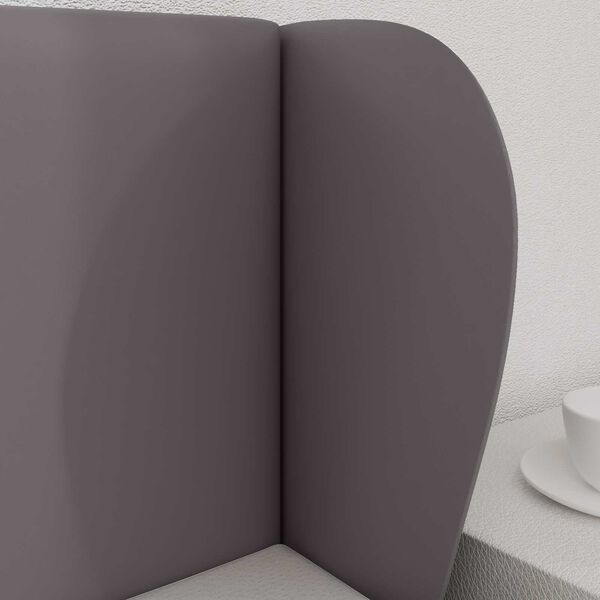 vidaXL Ureche pentru Tăblie Gri Scurt 40 x 23 x 6 cm PVC