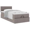 vidaXL Cadru de pat otoman cu saltea Taupe 80x200cm Material
