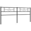 vidaXL Tăblie de pat de schimb metalică, negru, 200 cm