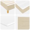 vidaXL Pat cu arcuri cu saltea cu headboard Crem 80 x 200 cm țesătură