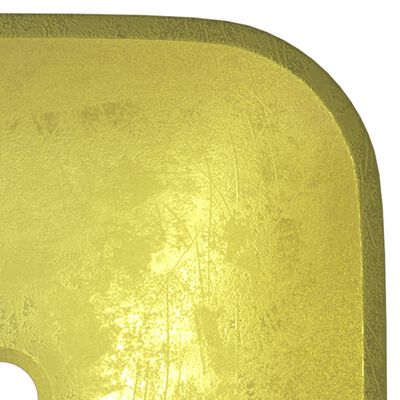 vidaXL Chiuvetă din sticlă, auriu, 42x42x14 cm