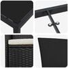 vidaXL Set de masă pentru grădină cu pernă 3 pcs Negru