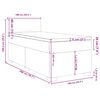 vidaXL Pat box spring cu saltea, albastru &icirc;nchis, 100x200 cm, catifea