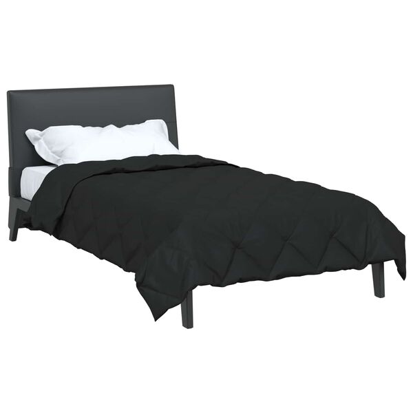 vidaXL Pilotă de vară Negru 200 x 155 cm Microfibră