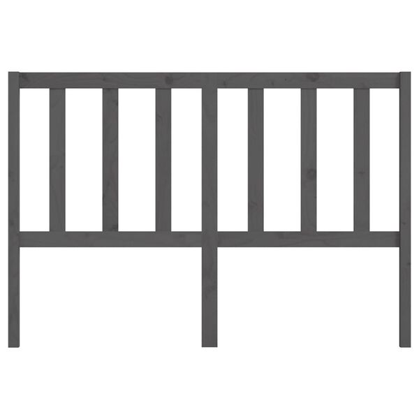 vidaXL Tăblie de pat, gri, 126x4x100 cm, lemn masiv de pin