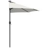 vidaXL Parasol de Grădină Nisipiu 294 x 150 x 224 cm Poliester și oțel