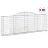vidaXL Coșuri gabion arcuite 30 buc, 300x30x100/120 cm fier galvanizat