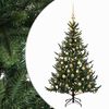 vidaXL Brad de Crăciun artificial cu glob 120 cm 150 LED-uri Alb cald