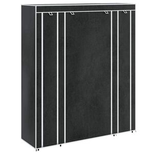 vidaXL Dulap material textil compartimente și tije 45x150x176 cm negru