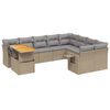 vidaXL Set canapele de grădină cu perne, 10 piese, bej, poliratan