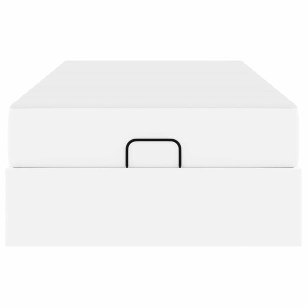 vidaXL Cadru de pat cu saltea cu saltea 2 pcs Alb PVC