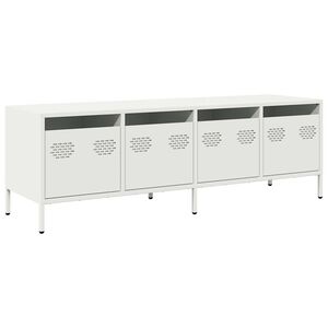 vidaXL Dulap TV, alb, 135x39x43,5 cm, oțel laminat la rece