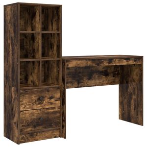 vidaXL Birou Stejar fumuriu 145,5 x 40 x 127 cm 2 buc.