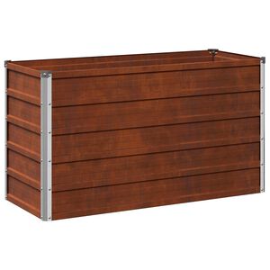 vidaXL Pat de grădină ridicat Ruginit 100 x 40 x 55 cm corton