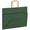 vidaXL Pungi de h&acirc;rtie 50 buc cu m&acirc;nere verde 32x17x25 cm