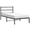 vidaXL Cadru de pat din metal cu tăblie, negru, 100x200 cm