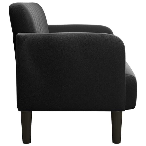 vidaXL Canapea loveseat neagră 109 cm catifea