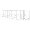 vidaXL Padoc de exterior pentru c&acirc;ini argintiu 2x14x2m oțel galvanizat