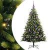 vidaXL Pom de Crăciun Artificial cu Ramuri Hinge, 150 LED-uri Verde