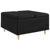 vidaXL Ottoman cu Depozitare Negru 80 x 80 x 45 cm Piele artificială