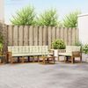 vidaXL Set de canapele de exterior cu pernă 7 pcs Natural și Crem