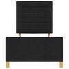 vidaXL Cadru de pat cu headboard Negru 90 x 200 cm țesătură
