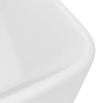 vidaXL Chiuvetă de baie lux, alb mat, 41x30x12 cm, ceramică