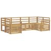vidaXL Set de canapele de exterior 6 buc. Alb Lemn Solid de Acacia