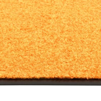 vidaXL Covoraș de ușă lavabil, portocaliu, 60 x 180 cm