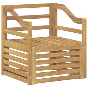 vidaXL Canapea de exterior Lemn Solid de Acacia Alb