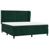 vidaXL Pat box spring cu saltea, verde &icirc;nchis, 180x200 cm, catifea