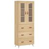 vidaXL Dulap &icirc;nalt, stejar sonoma, 69,5x34x180 cm, lemn compozit