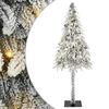 vidaXL Brad de Crăciun cu 300 LED cu suport Alb 210 cm PE și Oțel
