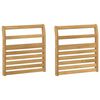 vidaXL Modul cotiere 2 pcs Alb 58,5 x 8 x 60 cm Lemn Solid de Acacia