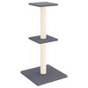 vidaXL Ansamblu pisici cu st&acirc;lpi din funie sisal, gri &icirc;nchis, 73 cm