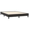 vidaXL Pat box spring cu saltea, negru, 160x210 cm, catifea