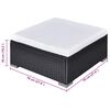 vidaXL Set mobilier de grădină cu perne, 6 piese, negru, poliratan