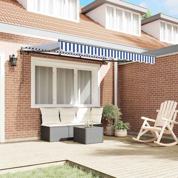 vidaXL Cortina Retractabilă albastru 300 x 200 cm țesătură