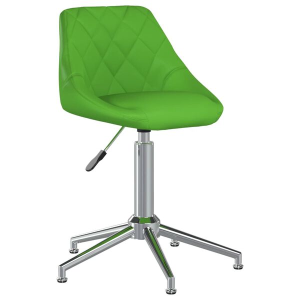vidaXL Scaune de bucătărie pivotante, 2 buc. verde, piele artificială