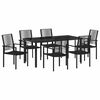 vidaXL Set de masă pentru grădină 7 buc. Negru