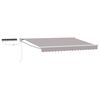vidaXL Cort electric retractabil Gri deschis și alb. 2,5 x 2 m