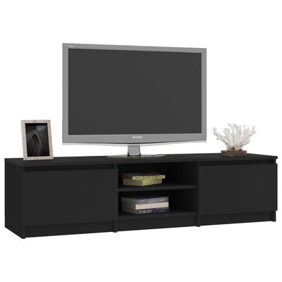 vidaXL Comodă TV, negru, 140 x 40 x 35,5 cm, PAL
